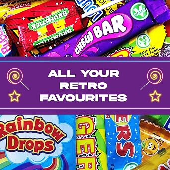 William Hunter Retro Sweets Gift Box – British Retro Sweet Hamper of Old Fashioned, Sour and Chewy Sweets Mix - Nostalgic Sweet Box Gift for Adults, Birthdays & Christmas - 30+ Items