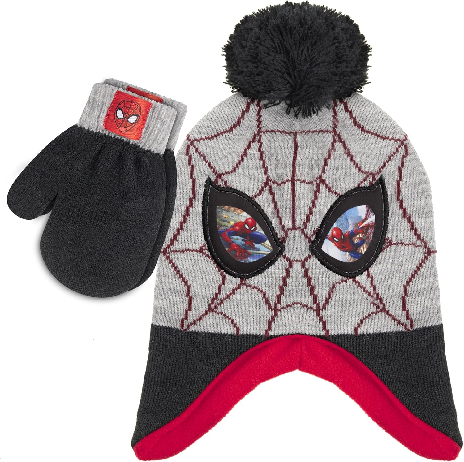 Marvel Spider-Man Boys Winter Hat and Mitten Set, Beanie Hat and Gloves