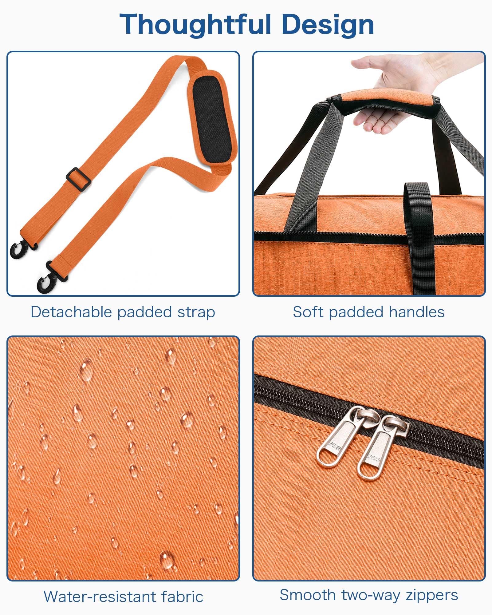 Urtala Reisetasche für Damen und Herren, groß, faltbar, Wochenendtasche mit Schuhfach und Schultergurt, leicht, wasserdicht, Gepäcktasche