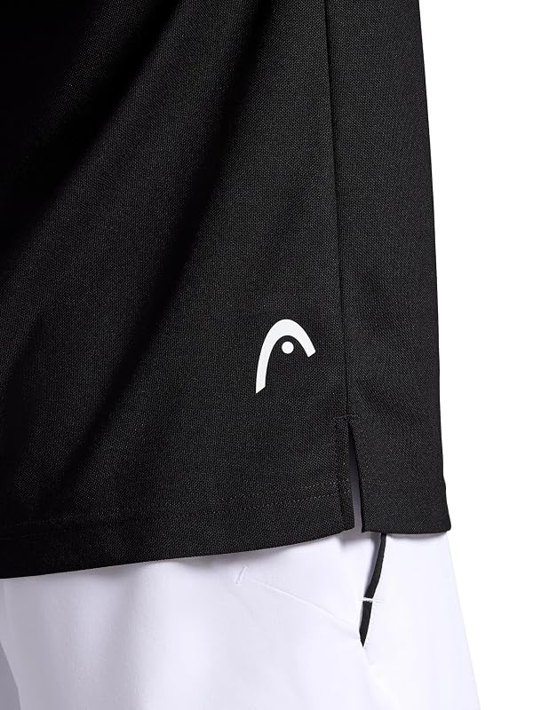 HEAD Men’s Net Point Polo Shirt, Standard Fit, Lightweight Performance Pique Material, Black, Small by HEAD - Used condition - Image 7