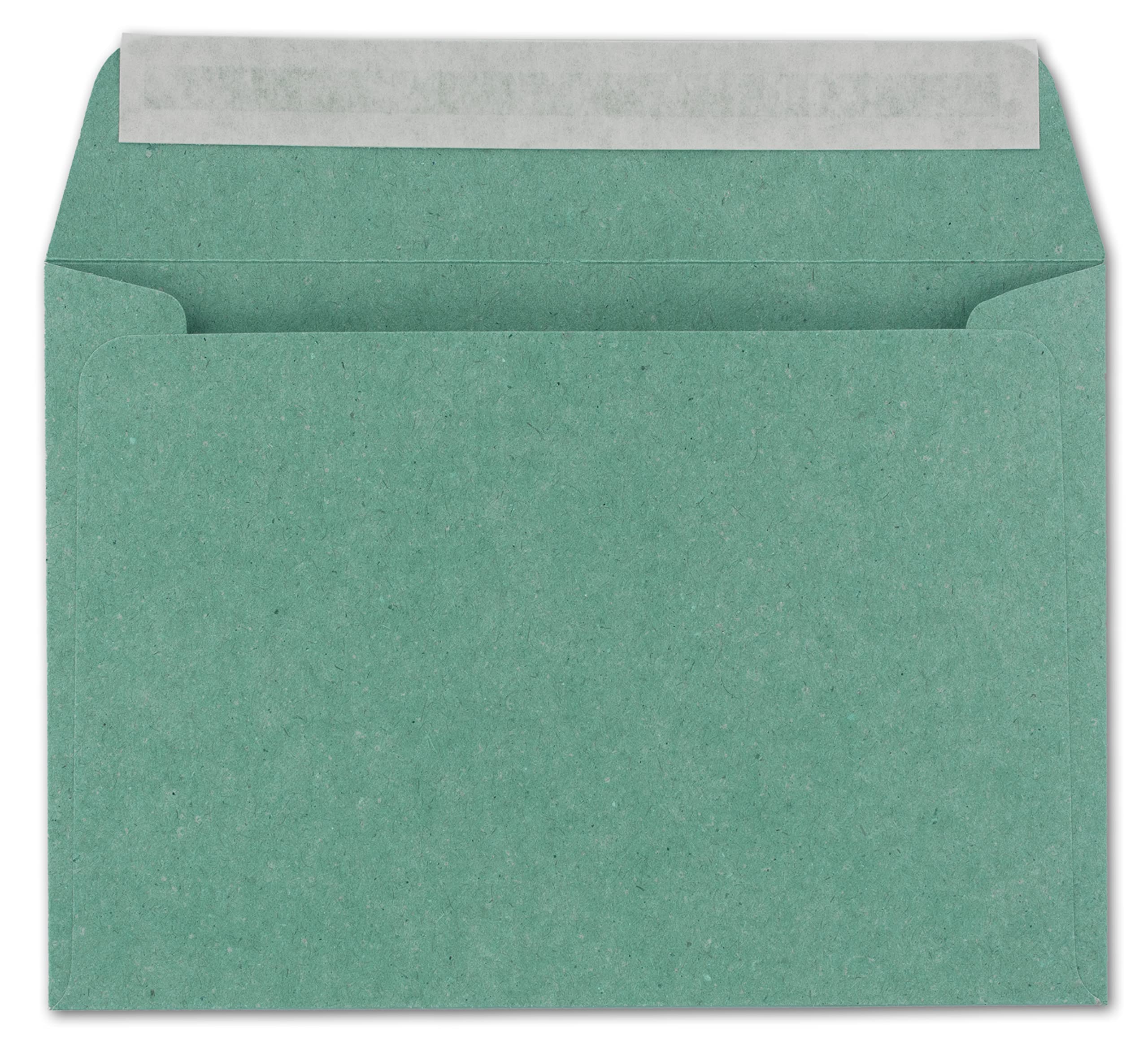 200x Buste formato B6 - colore: verde eucalipto (riciclaggio della carta) - 125 x 176 mm - Chiusura: Con strip adesivo - 120 g/m² - per la natura by GUSTAV NEUSER