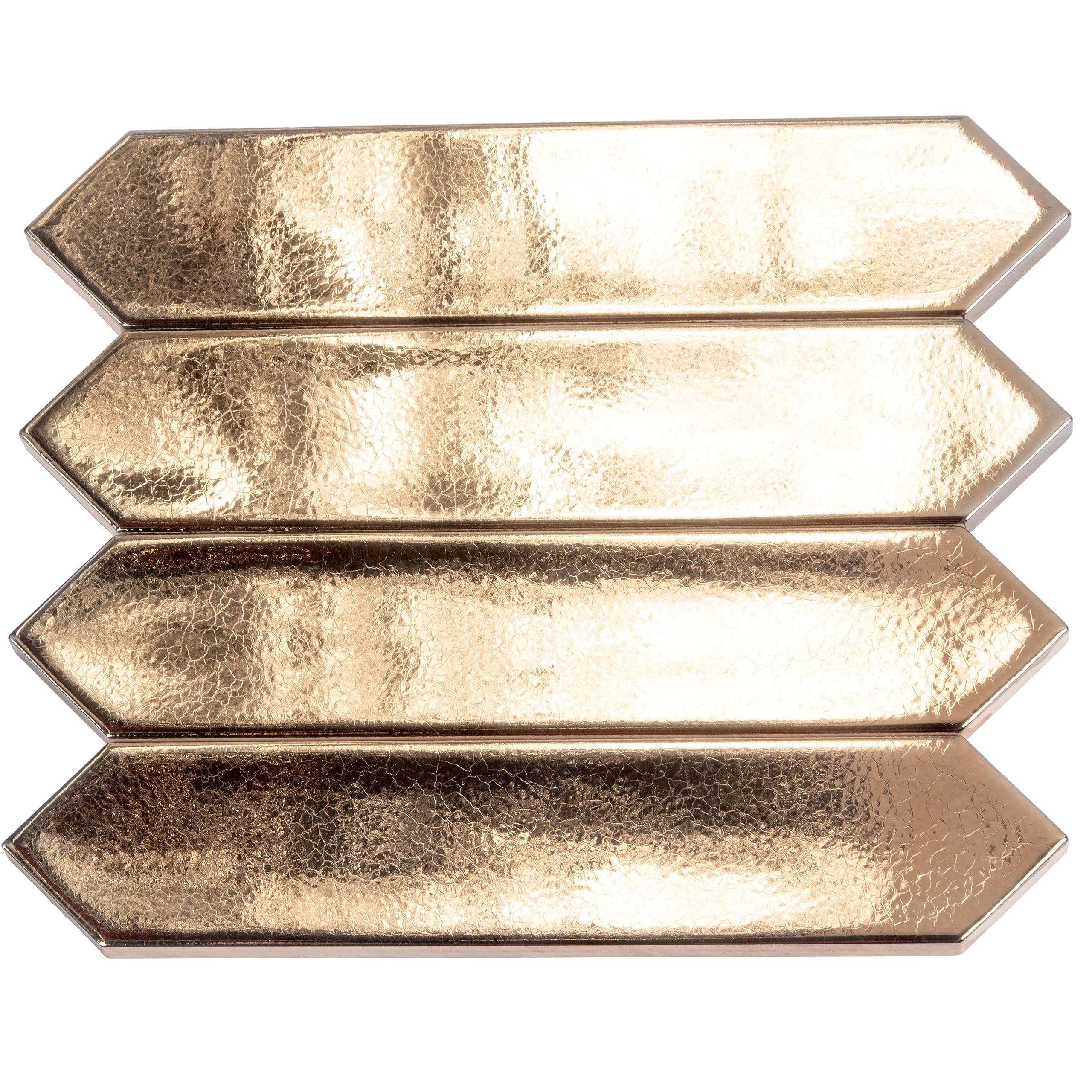 Picket Ceramic Tile Gold 2x10 Glossy 5.38 sq ft/case 44-Pack | Not