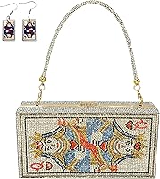 pearl&she Stack of Cash Crystal Diamond Clutch Purse - Rhinestone Minaudiere Evening Bag for Women, Parties & Weddings