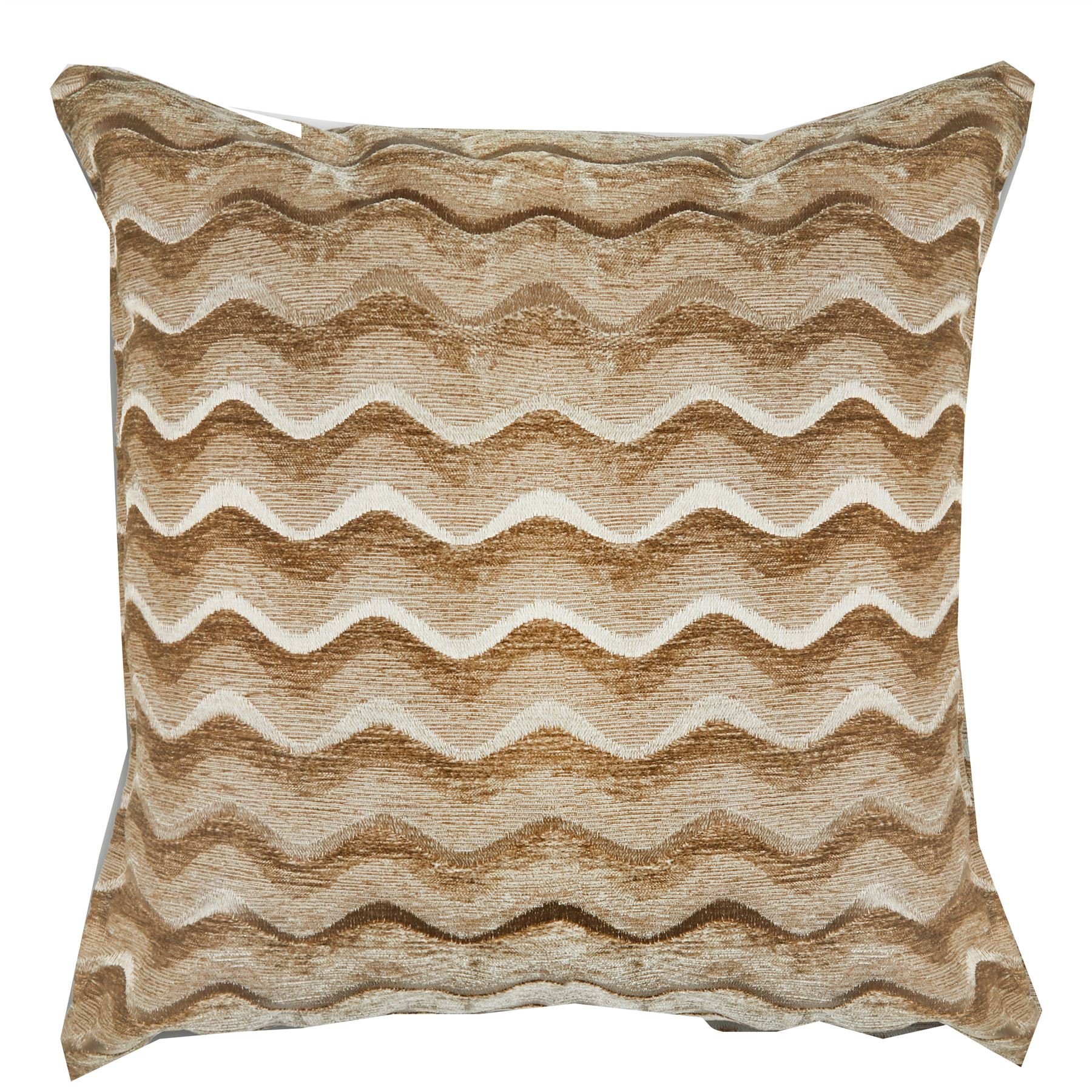 Emma Barclay Sinead Satin Chenille Cushion Cover in Gold - 17x17 (43x43cm)