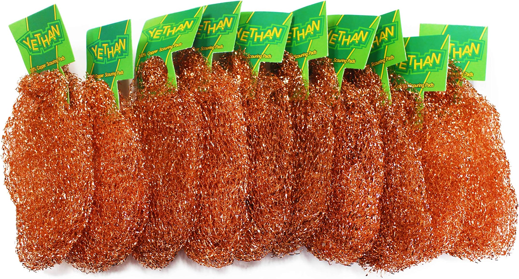 Copper Scouring Pad, Scrubbing Scour Pads 10 Pcs/Pack, Pure Copper, 13g / Pc