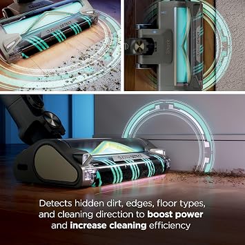 Shark PowerDetect Pet Plus Clean & Empty Cordless Stick Vacuum & Auto-Empty System | Powerful Suction | HEPA | Carpet & Hard Floor | Portable Stick Vacuum for Pet Hair | 70-Min Runtime | Gray | IP3253
