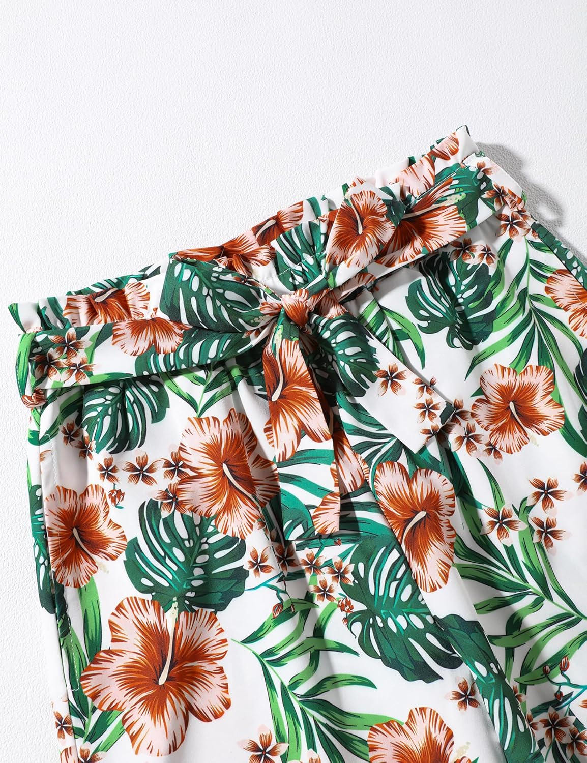 Crazyme Girls Clothes, Teen Girl Clothes Sleeveless Ruffle Trim Tank Top and High Waist Print Pants Summer Clothes 2PC 6-14 - Image 6