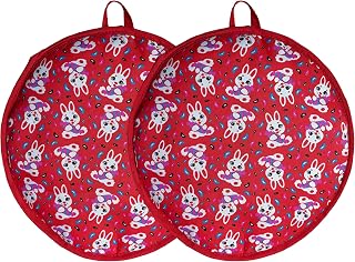Tortilla Warmer Bags, 12 inch, 2 Pack, Insulated Cloth Pouch for Tortillas, Tacos, Naan, Pizza Rolls, Microwave Safe, Keeps Food Warm for 1 Hour