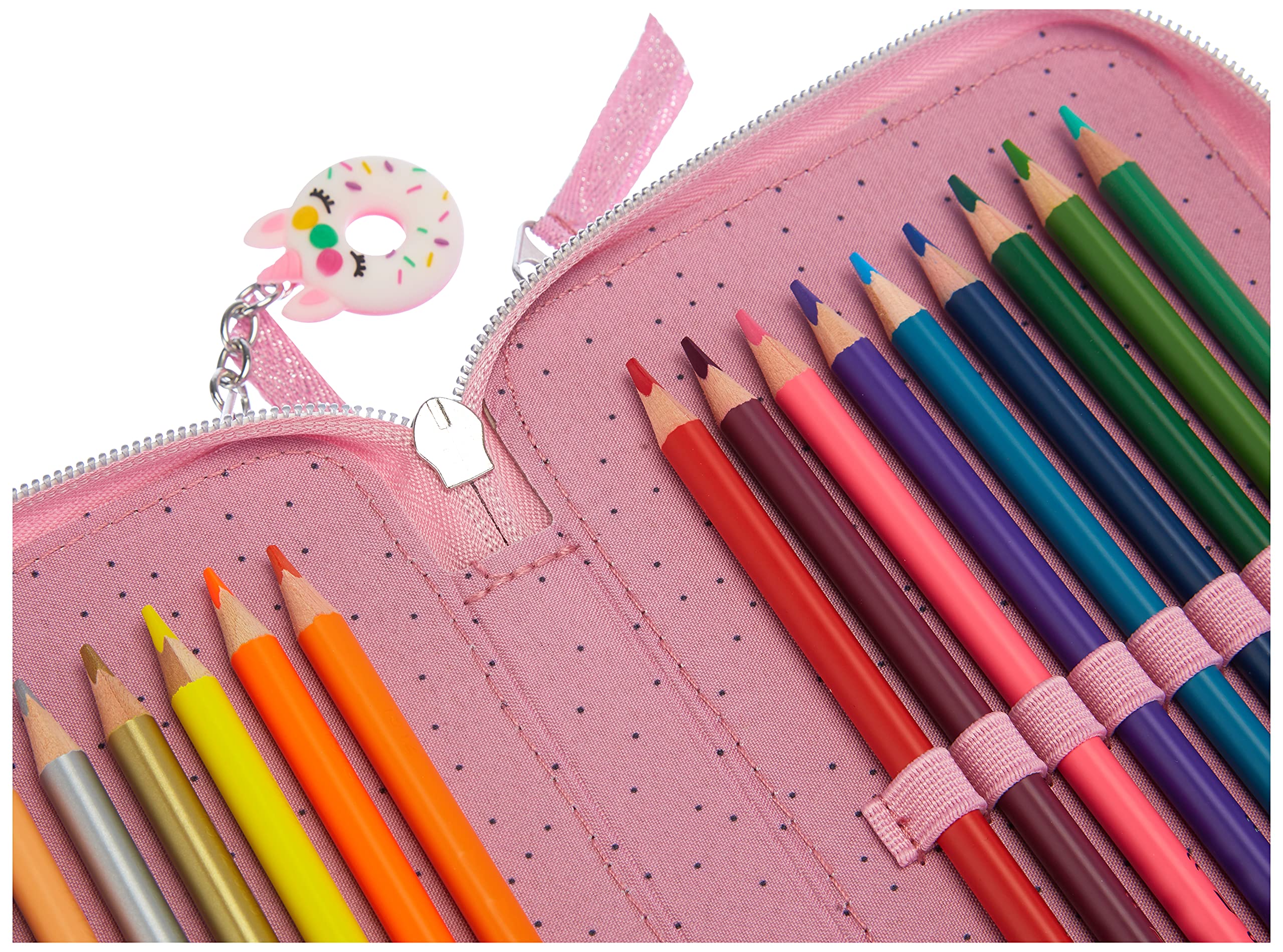 Candcamp Federmäppchen Für Mädchen – Mit 5 Flicken & Haftnotizen, Größe 21x10x6 Cm, Wasserdicht & Großes Fassungsvermögen