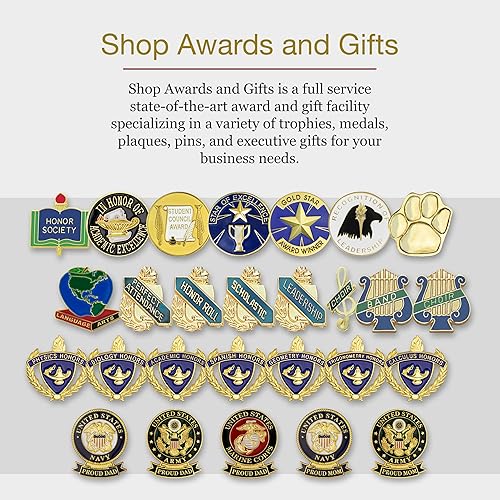 Miniatura 6 de Pin de solapa con cinta militar de los Estados Unidos para padres orgullosos, múltiples ramas, estilos para mamá y papá, en caja de regalo