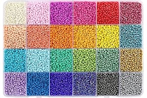 31200pcs 2mm Glass Seed Bead Assortment for Bracelet Making