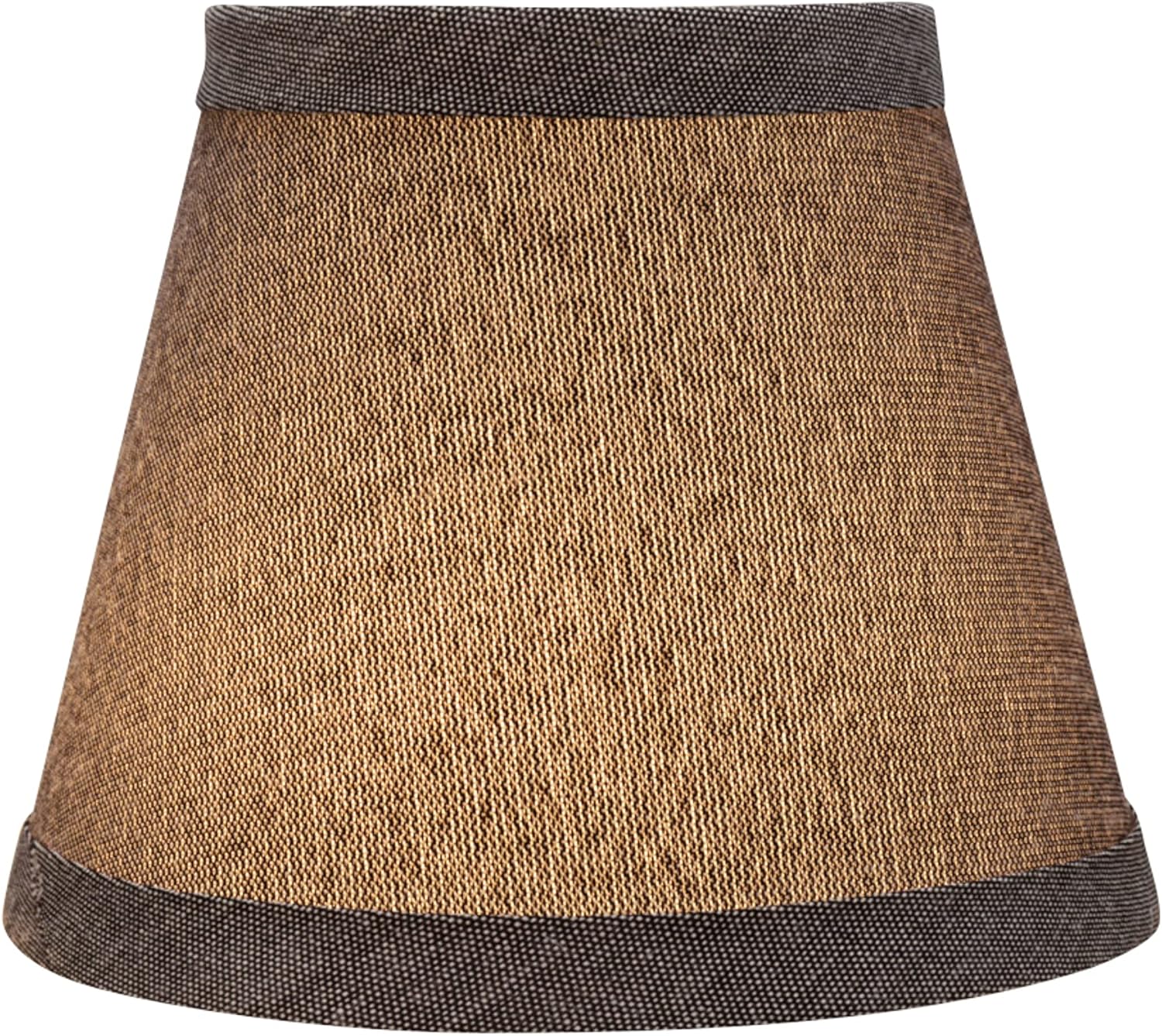 Aspen Creative 32064-6A, Hardback Empire Clip-On Chandelier Lamp Shade, Grey, 3" Top x 5" Bottom x 4" Slant Height, Set of 6