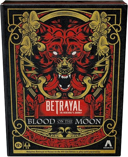 Hasbro Gaming Betrayal The Werewolf's Journey Blood on The Moon Tabletop Board Game Expansion, Ages 12+, Requires Betrayal at House on The Hill 3rd Edition to Play
