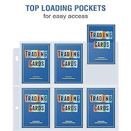 120 Pack 9 Pocket Page Protectors, Sooez Trading Card Sleeves for 3 Ring Binder, Baseball Cards Holder, Protective Pages Sheets for Binders Album, Fit for YuGiOh, MTG, Game, Business & Sports Cards