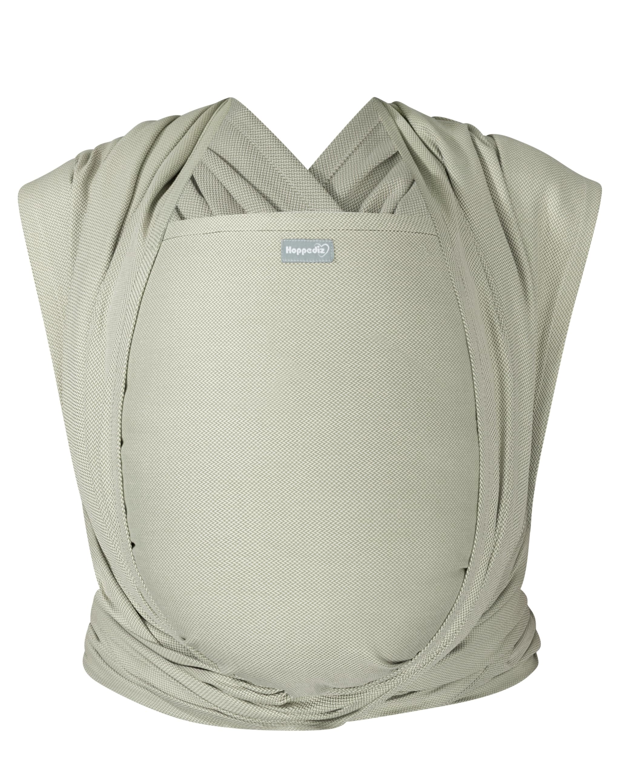 Hoppediz Tragetuch Baby – gewebtes Babytragetuch aus Baumwolle – für Neugeborene ab Geburt bis Kleinkind – Elba 5,40 m