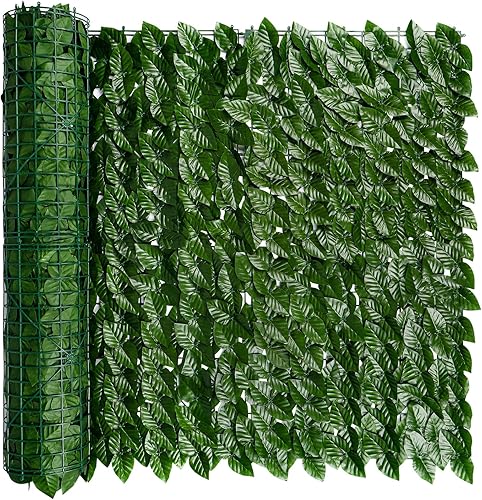 iCover Pantalla de Privacidad de Hiedra Artificial para Cerca, 59x157 pulgadas Junta Reforzada Previene que las Hojas se Caigan, Paneles de Seto