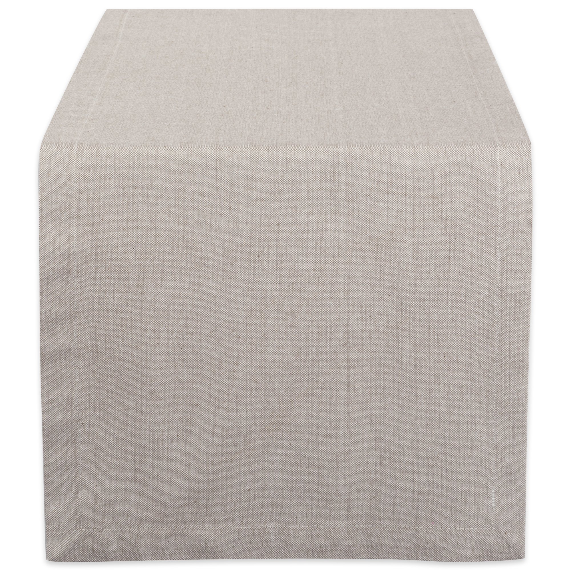 DII CAMZ38733 Stone Solid Chambray, Table Runner 14x72, Chambray Stone