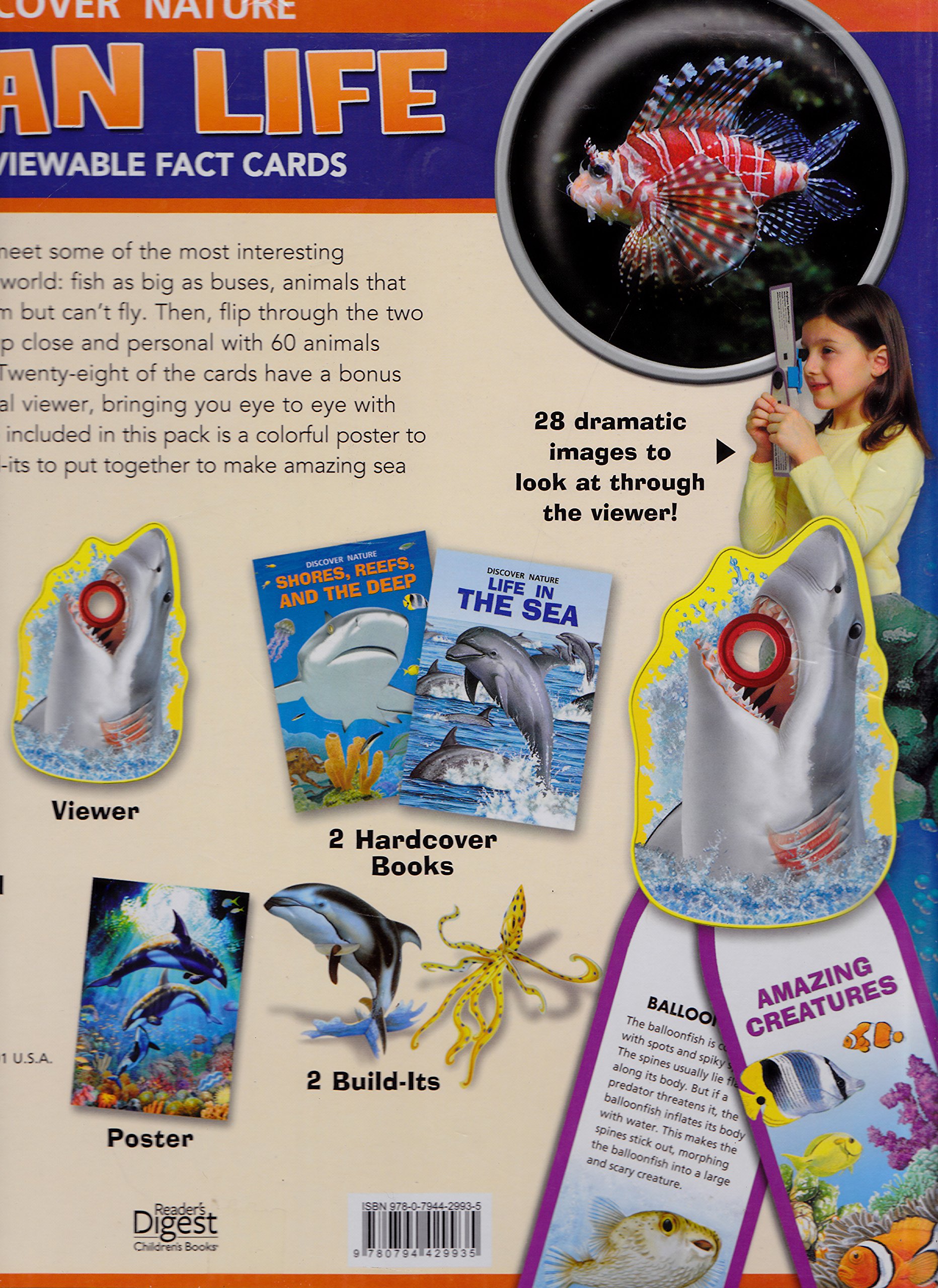 Discover Nature Ocean Life Books & Viewable Fact Cards