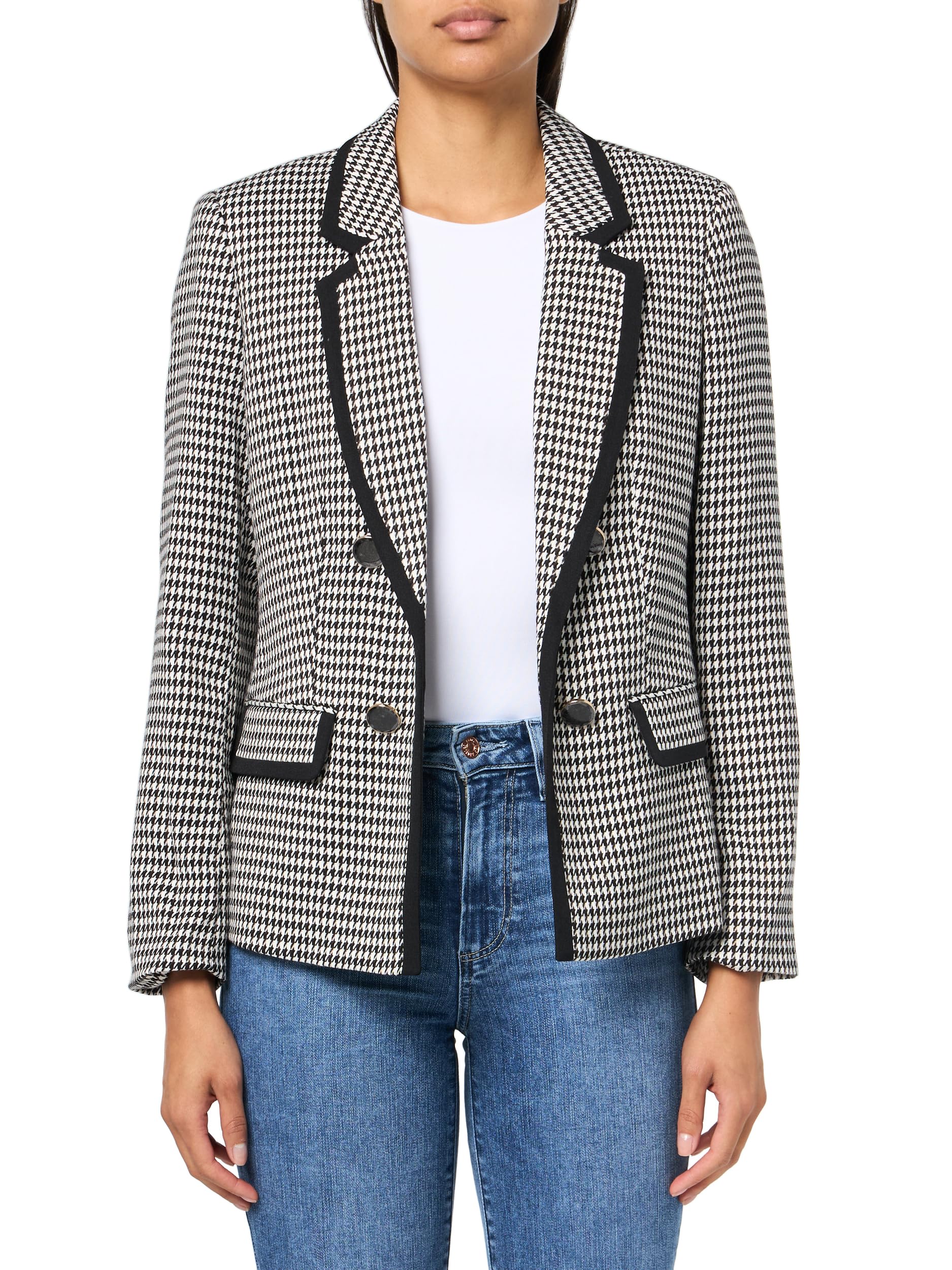 Kasper Womens Faux Double Breasted Jacket