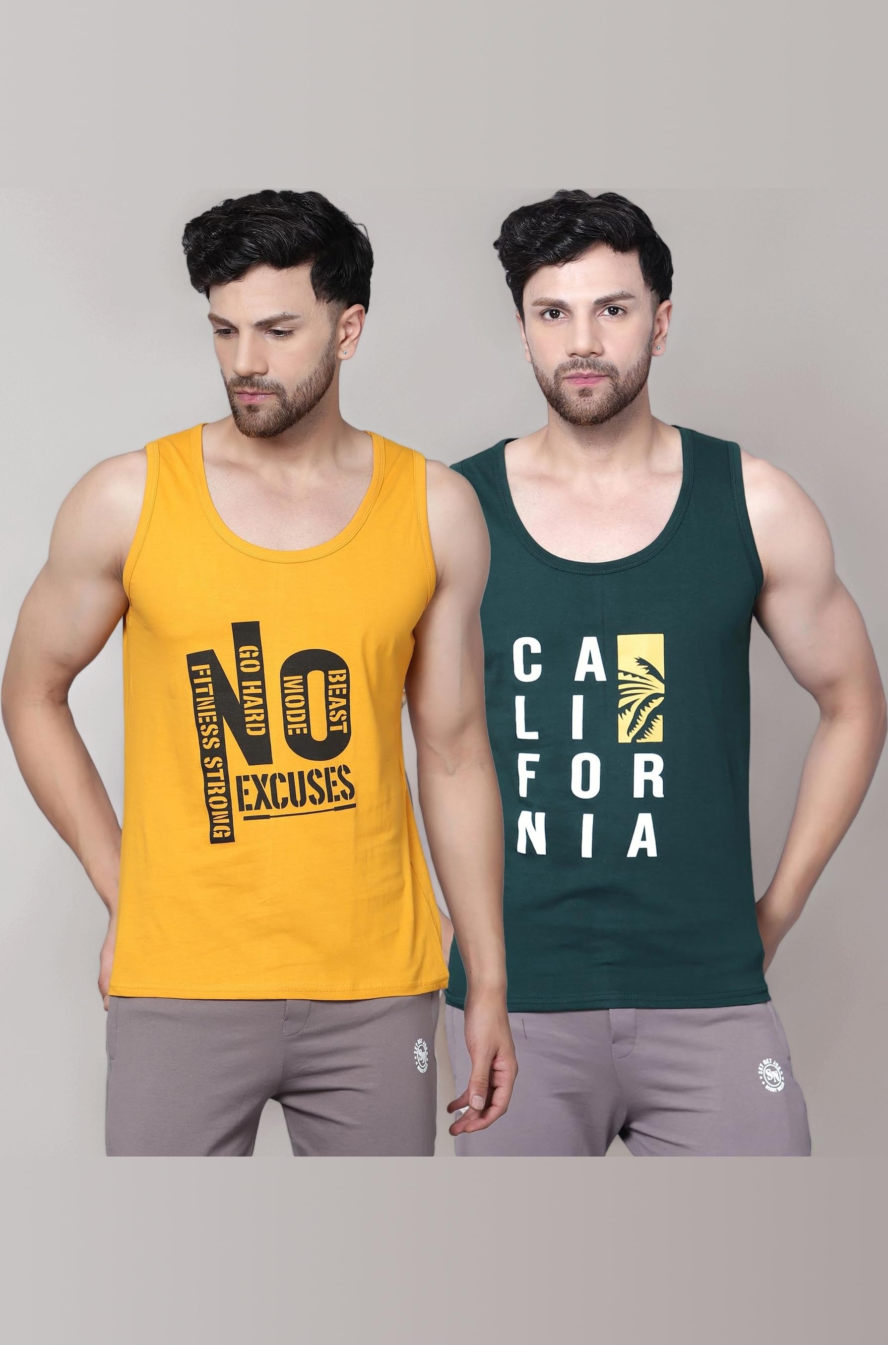 Designer Men Vest Versatile Cotton Sando/Baniyan/Ganji for Boys - Perfect for Gym Workouts, Vacations, and Beaches