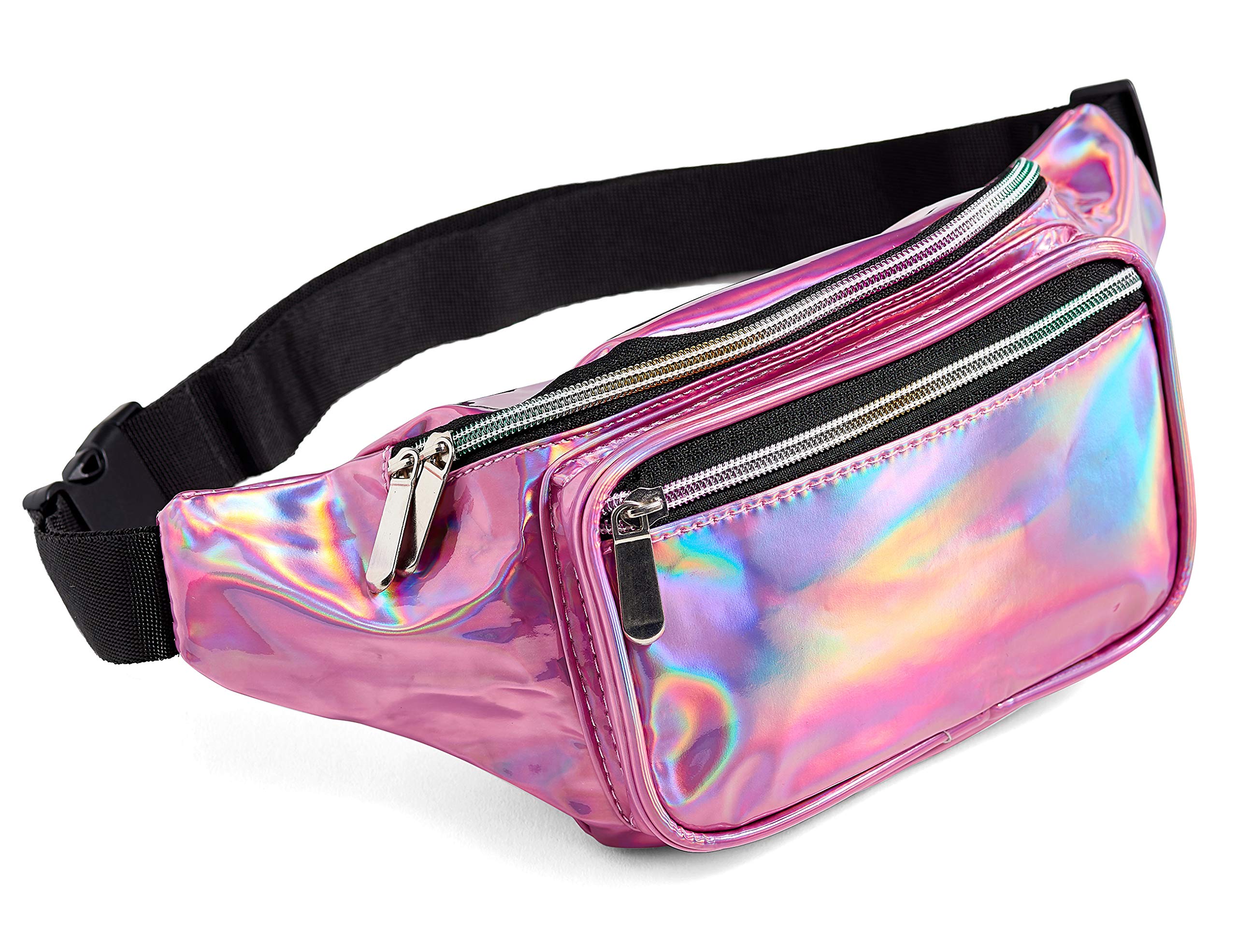 Holographic Pink Fanny Pack For Women Grils Festival Rave Fanny Pink
