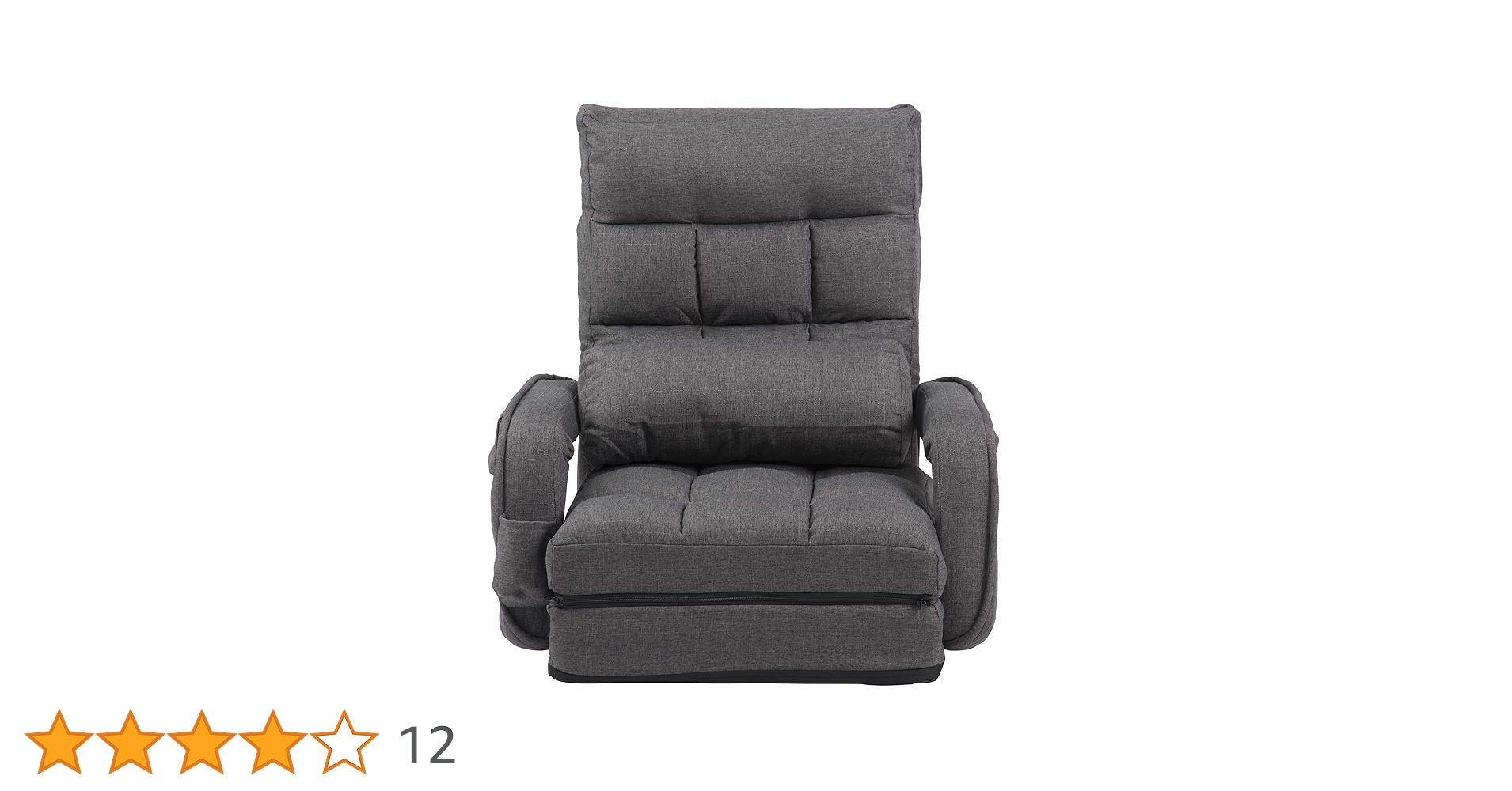 座椅子リクライニング14段ギア リクライニングチェアーコンパクト【ダークグレー】 Amazon｜Kelfluxion 座椅子 リクライニング 14段ギア