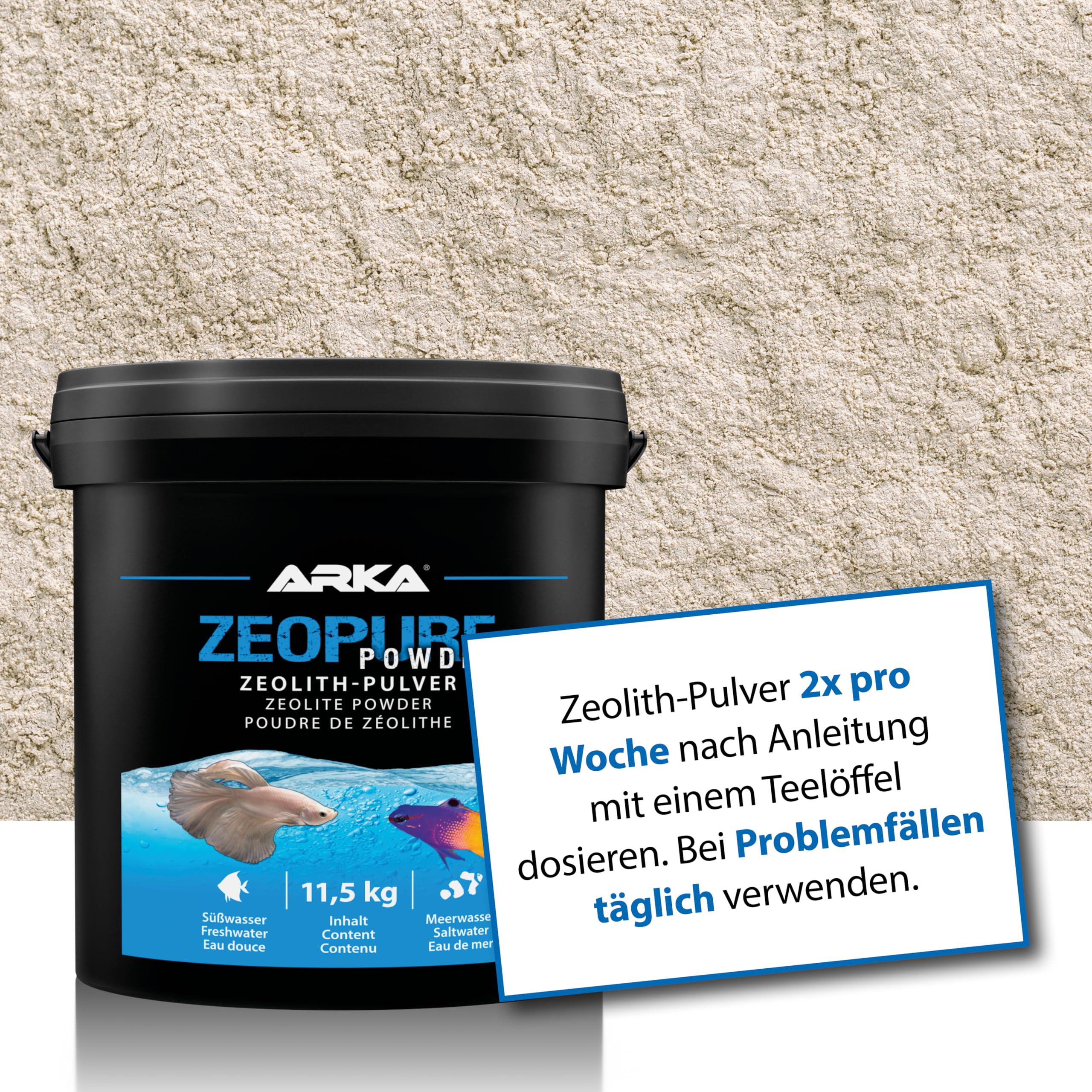 Zeolith Pulver Aquarium 11,5 kg - Zeopure Powder Verbessert Wasserqualität