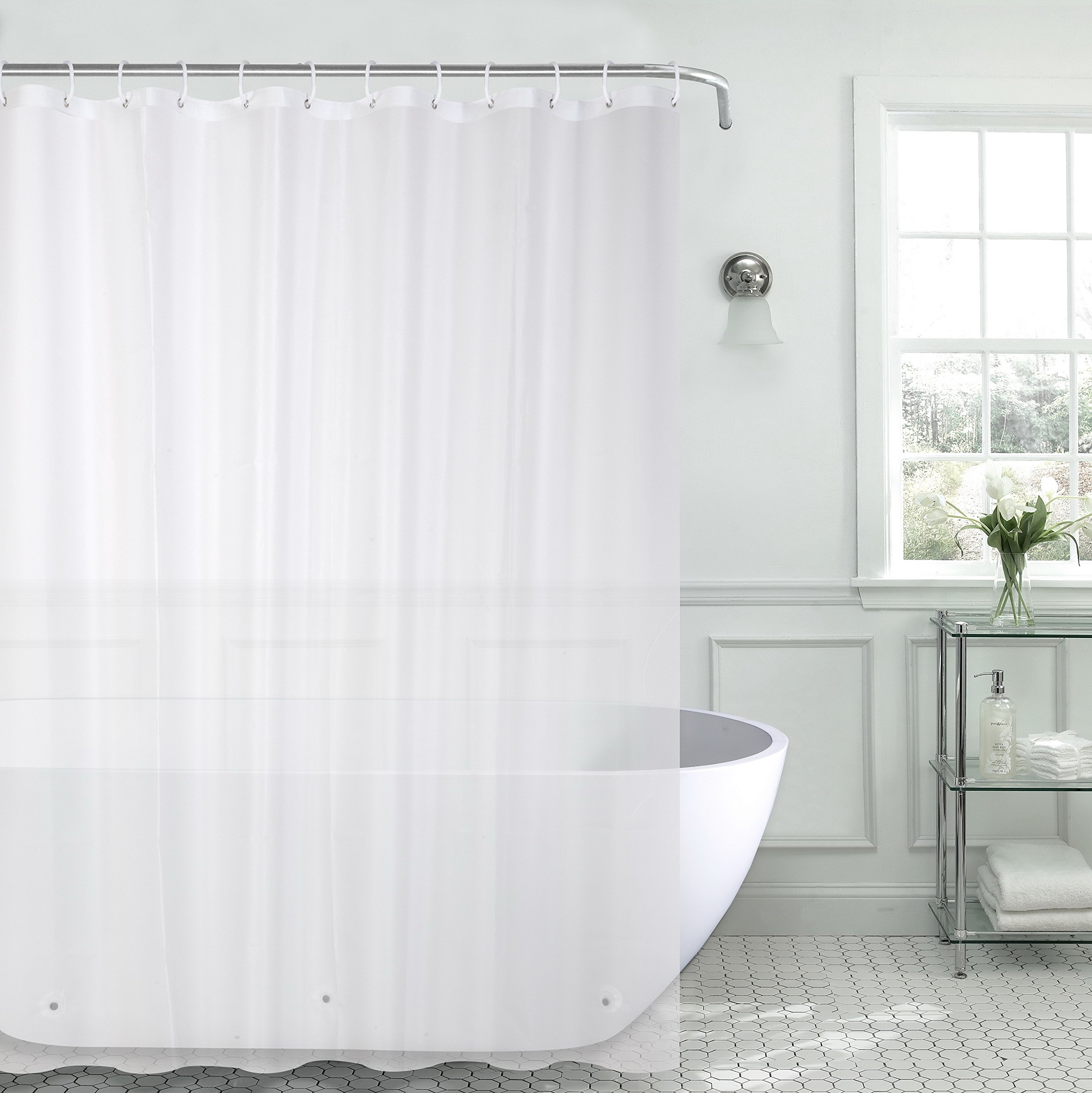 Beatrice Home Fashions 8 Gauge Shower Curtain Liner, Frosted