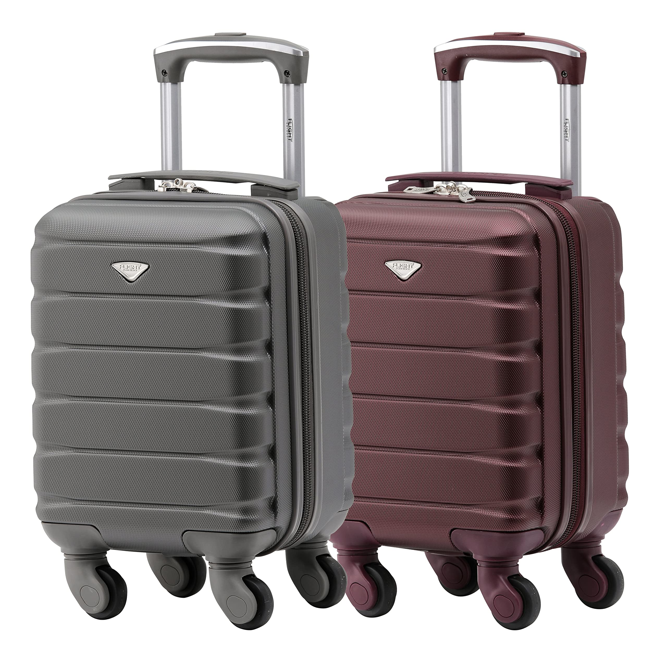 Flight Knight Suitcase Set of 2 Lightweight 4 Wheel ABS Hard Case Cabin Carry On Hand Luggage Approved for Over 100 Airlines Including easyJet, British Airways, Ryanair & Many More 55x35x20cm — view 126
