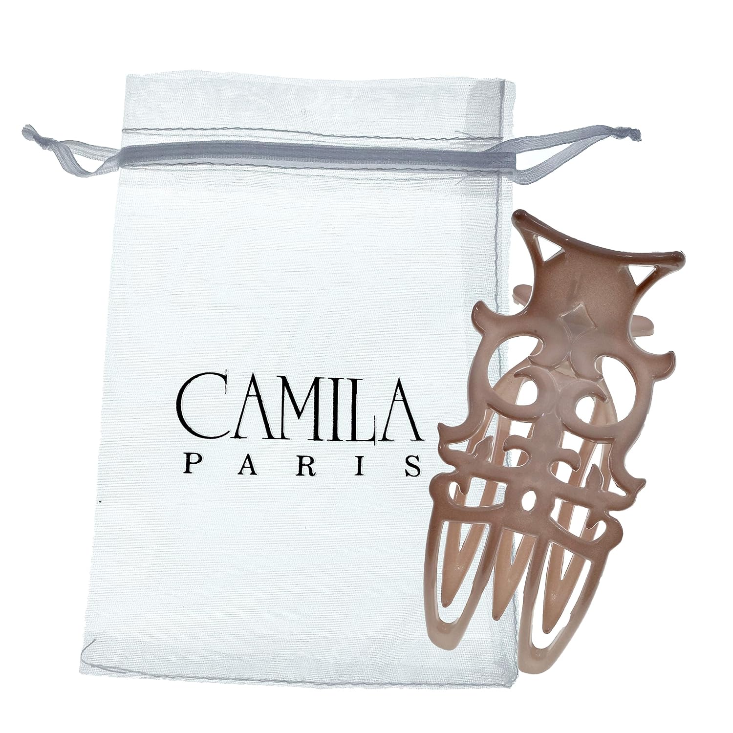 Camila Paris CP2902 French Flat Hair Clips for Women, 3" Flat Claw Clips, Sleek Curved Design Side Slide Hair Clip for Girl, Strong Non Slip Grip Styling Jaw Accessories for Women, Made in France image 5