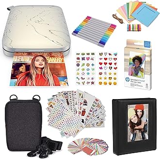 HP Sprocket Select Portable Instant Photo Printer for Android and iOS devices (Eclipse) Starter Bundle