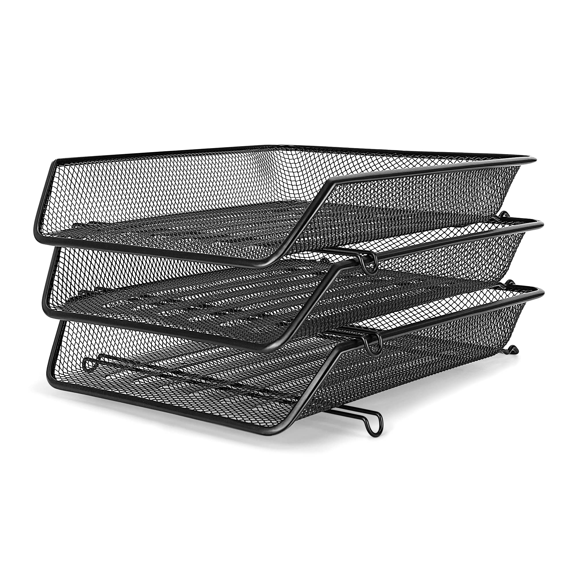 Snapklik.com : Basics Mesh Triple Stacking Rectangular Office Tray ...