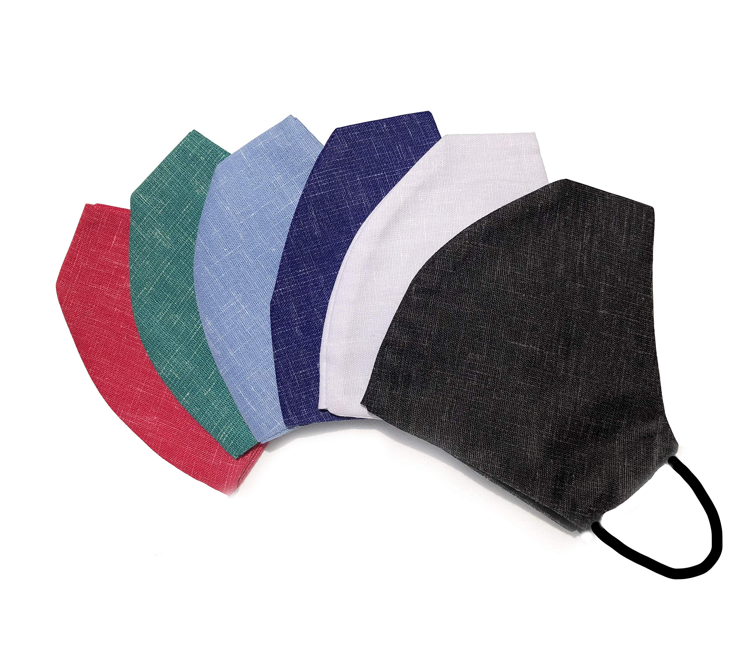 xtore Cotton Reuseable Mask (Red, Green, Blue, White, & Black, Without Valve, 6 Pieces) for Unisex-picture-22