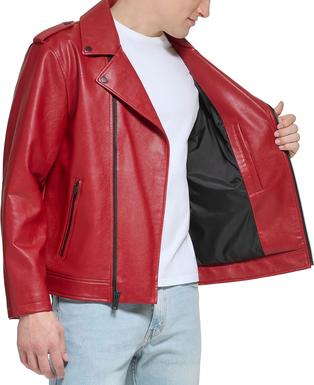 DKNY Men's Modern Motorcycle Jacket - Image 6
