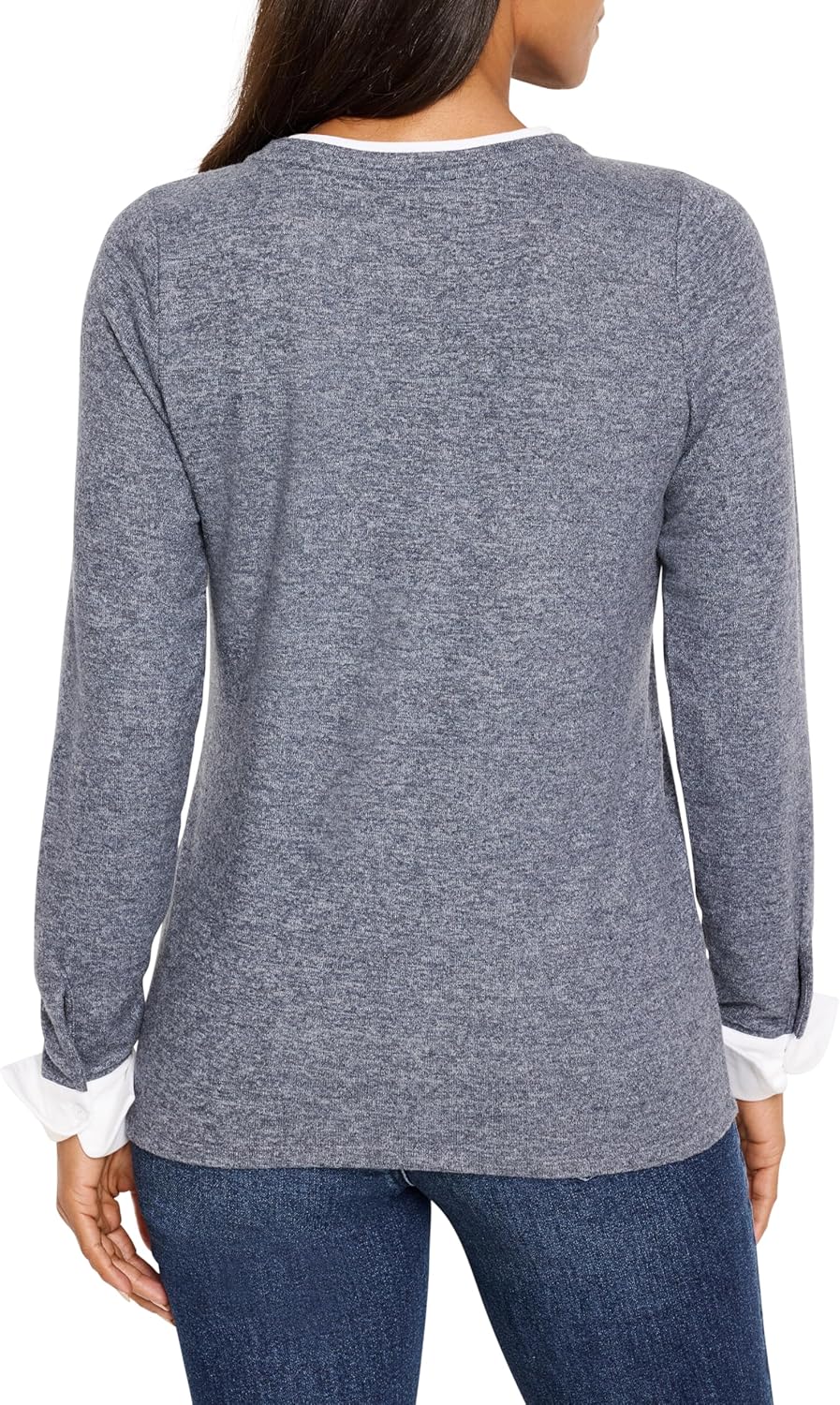 NIC+Zoe Womens Cozy Cuffed Double Layer Top - Image 2