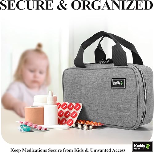 Miniatura 5 de Kaddy - Caja organizadora de pastillas segura, almacenamiento para botellas de medicamentos o suplementos artículos de tocador, viaje o hogar,