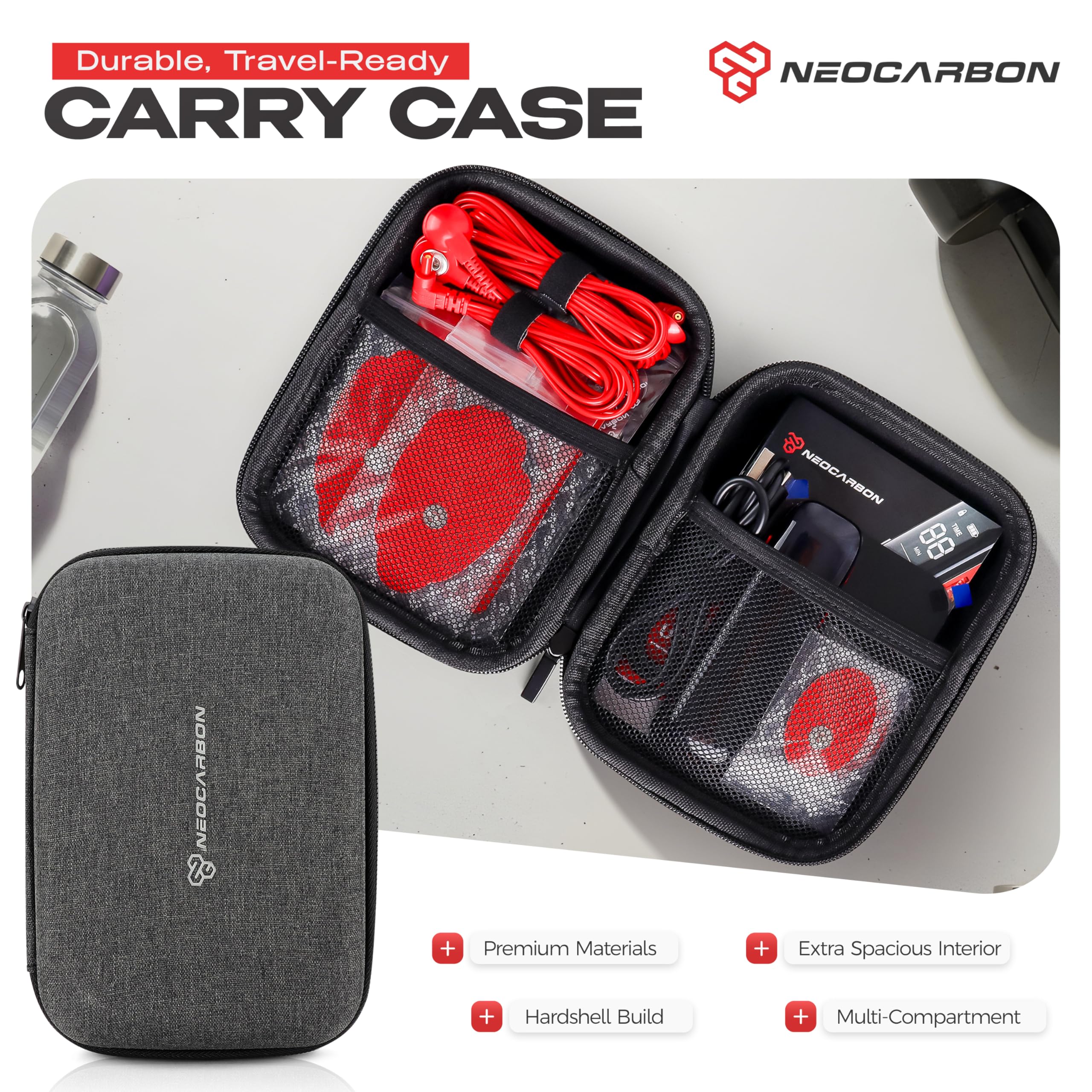 NEOCARBON TENS Unit Muscle Stimulator Slim for Pain Relief, Red — Amazon image 6