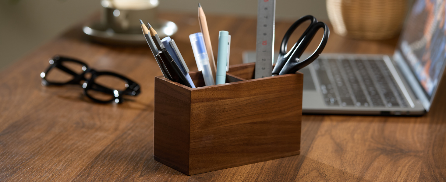Amazon.com: KORUA Walnut Pencil Holder (Double Slots) Wood Pen