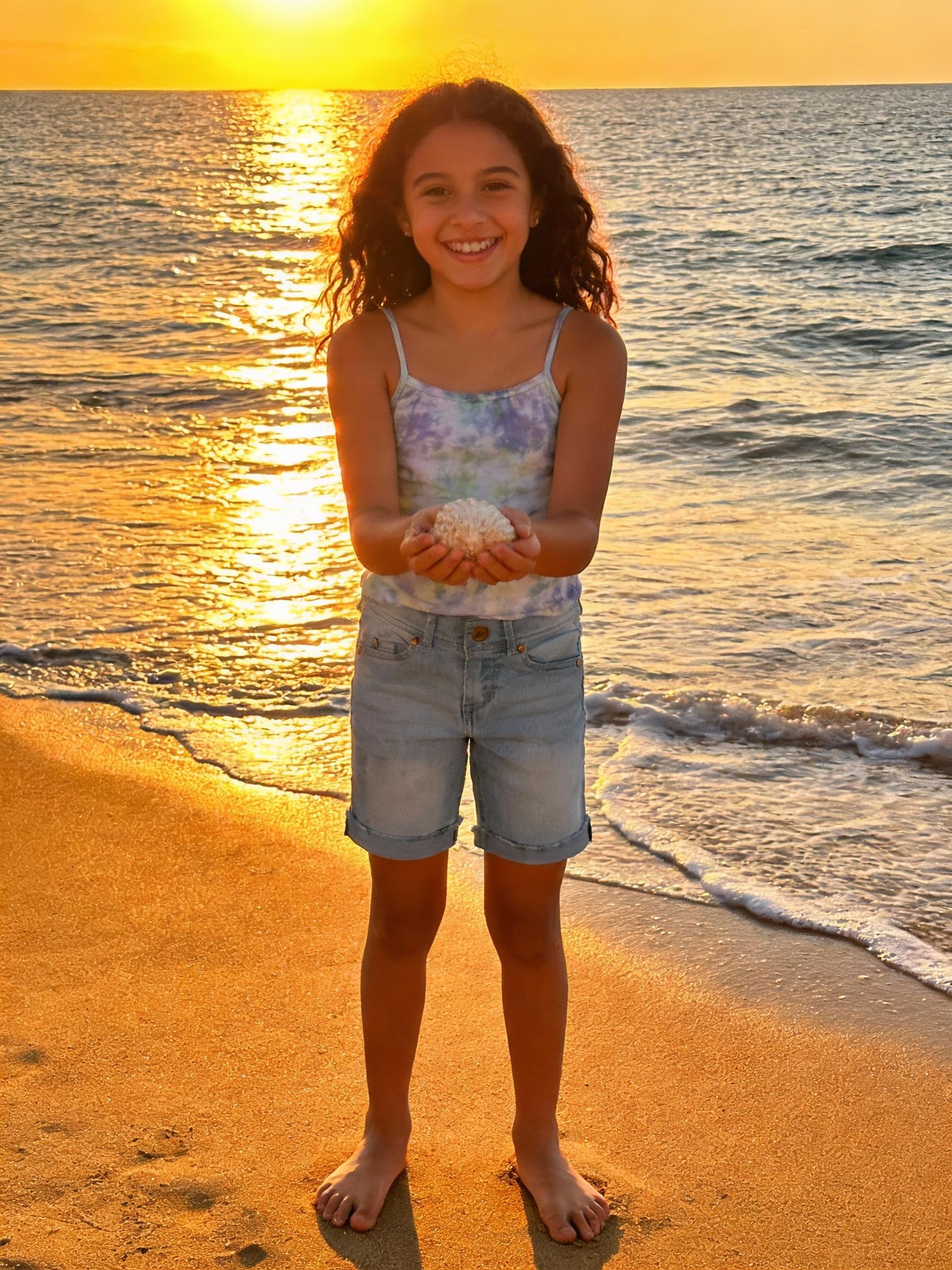 Bienzoe Pantaloncini in jeans da ragazza: pantaloncini elasticizzati a vita bassa per bambini - da indossare tutto il giorno - perfetti per le attività estive