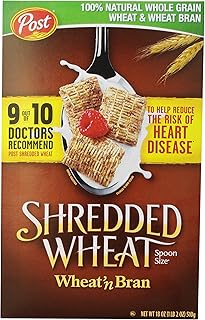 Post, Shredded Wheat, Wheat & Bran Cereal, 18 oz - SET OF 2