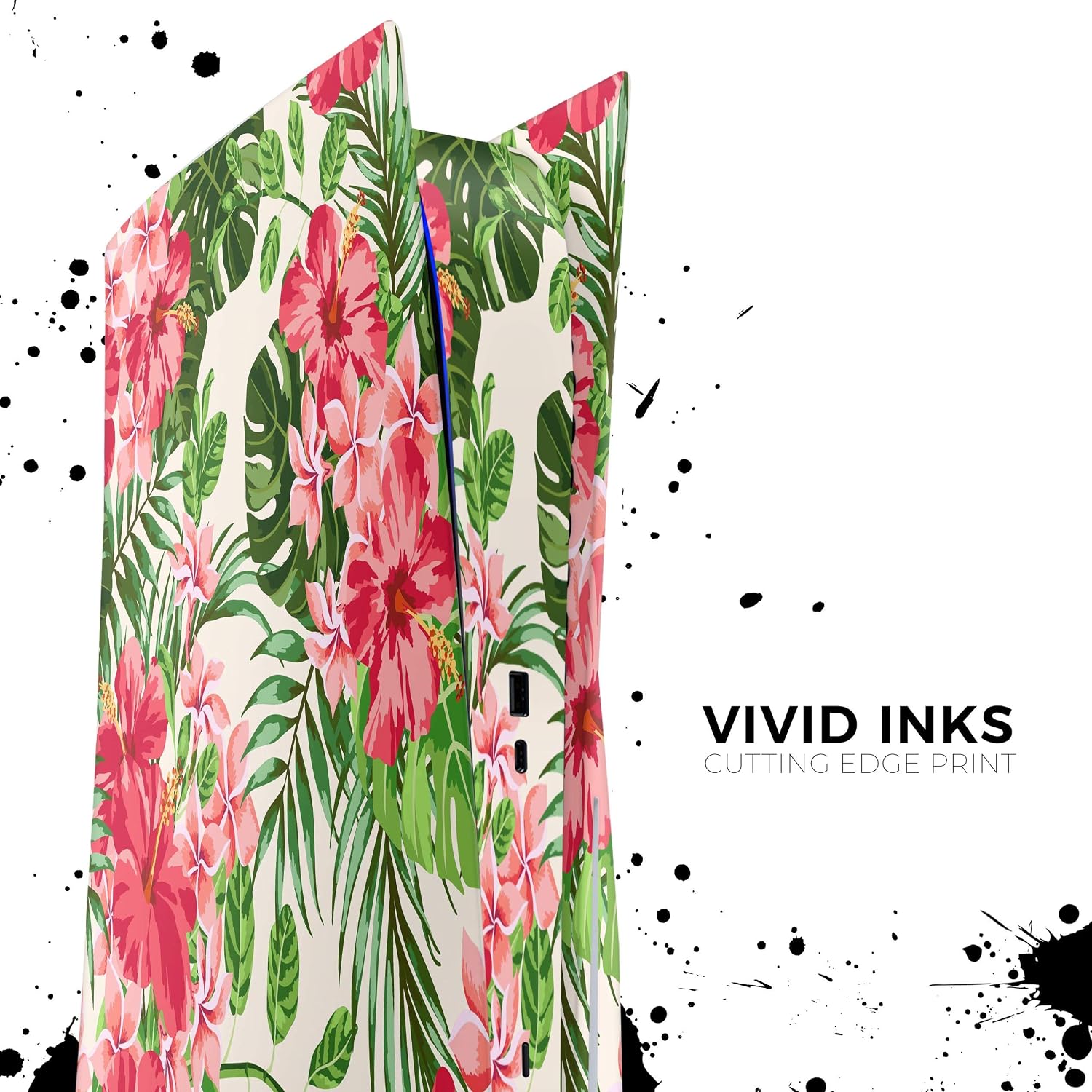 Design Skinz Dreamy Subtle Floral V1 - Full-Body Cover Wrap Decal Skin-Kit Compatible with The Sony Playstation 3 Console Super Slim