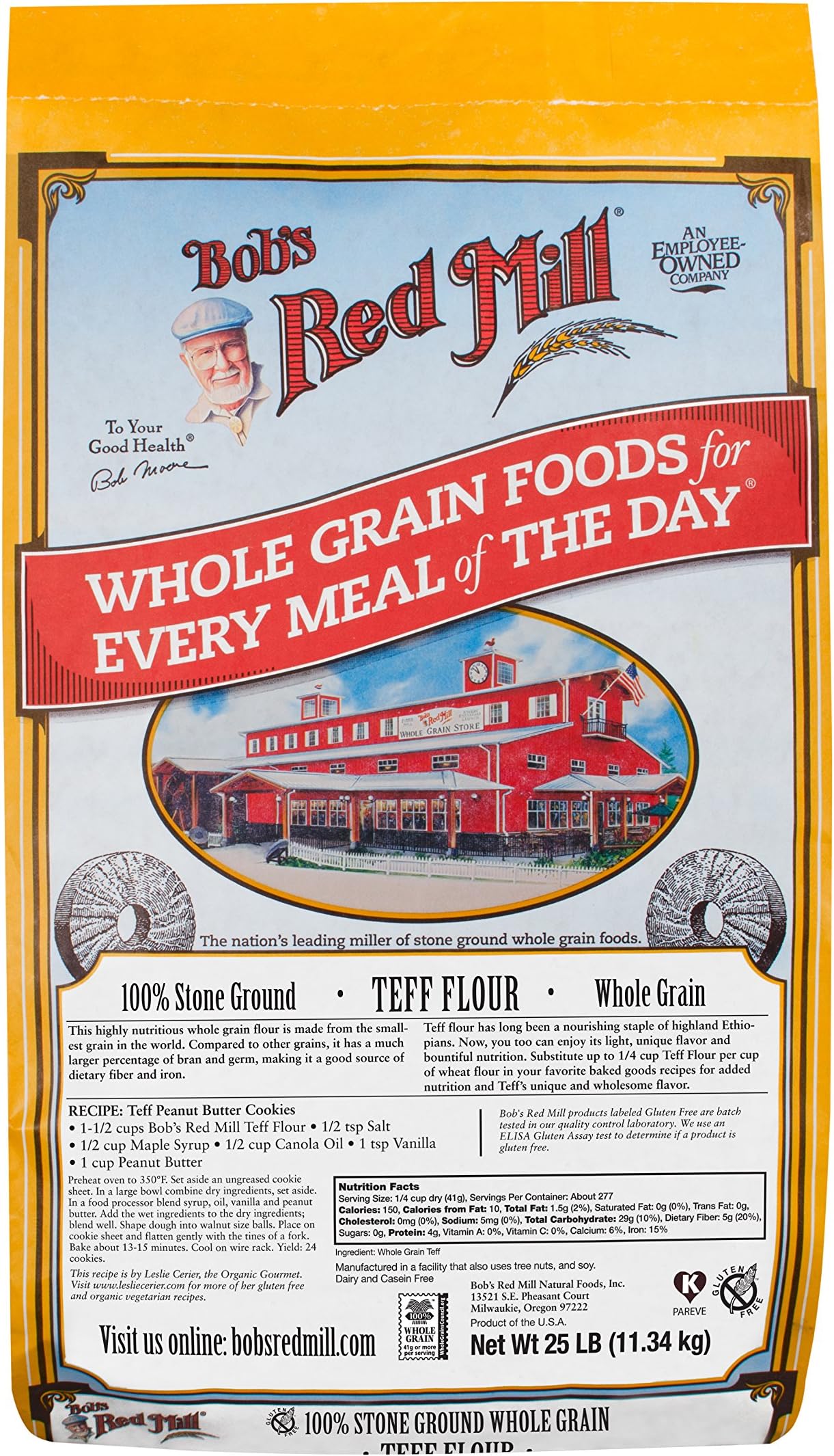 Bob's Red Mill Teff Flour, 25 Pound
