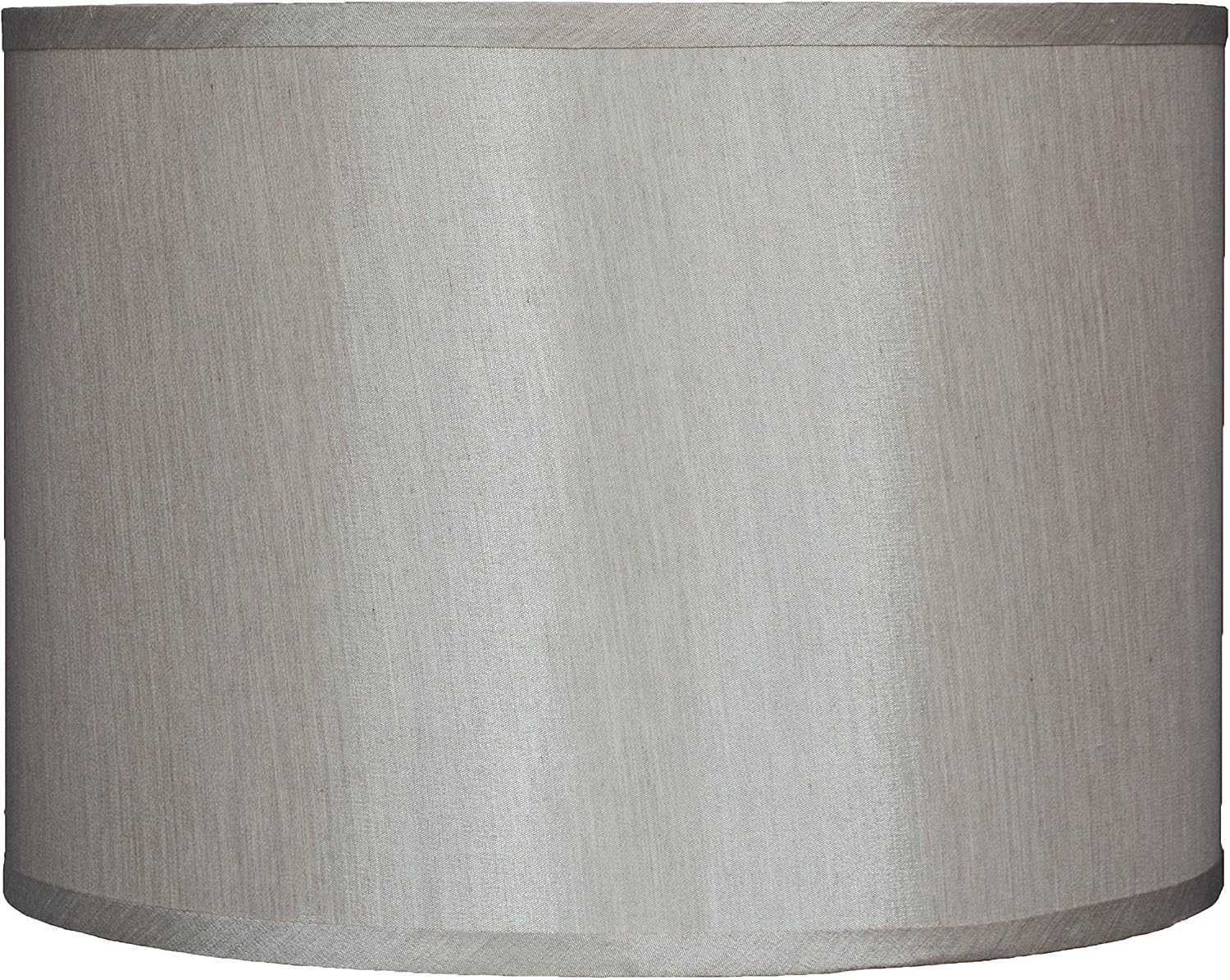 Urbanest Faux Silk Drum Lampshade, 14-inch By 14-inch By 10-inch, Cream, Spider Fitter