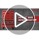 AMM 1/2" Drive Master Impact Socket Set, 24-Piece Shallow Standard SAE (7/16-Inch to 1-Inch) & Metric (13-24 mm) Sizes, Socket Assortment with Ratchet Handle,Cr-V Steel