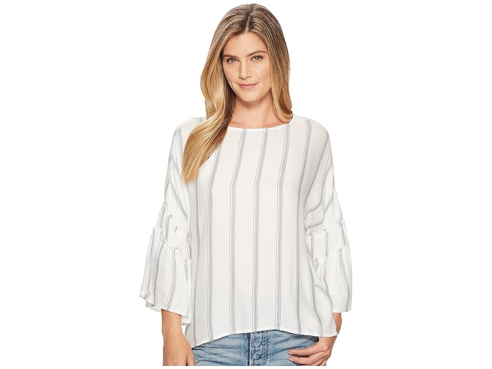 

Liverpool Voluminous Sleeve Shirt (White/Blue Stripe) Women's Clothing