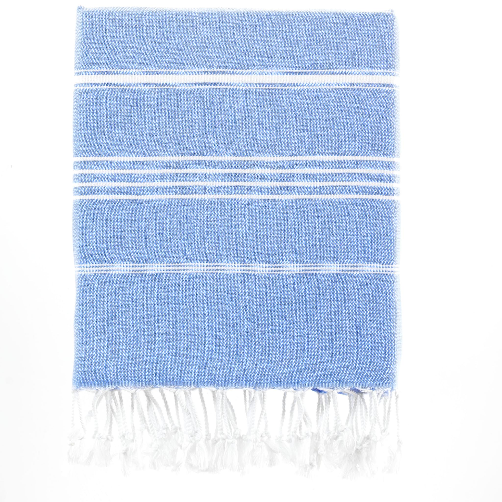 Arconiz Light Blue Turkish Beach Towel Oversized 71x39 - Quick Dry Sand Free Premium Cotton Pool Towel 100% Turkish Cotton Lightweight Travel Beach