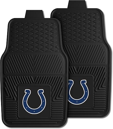 Miniatura 1 de FANMATS 8769 Indianapolis Colts - Juego de 2 alfombrillas de vinilo resistentes para automóvil, alfombrillas de primera fila, protección para todo