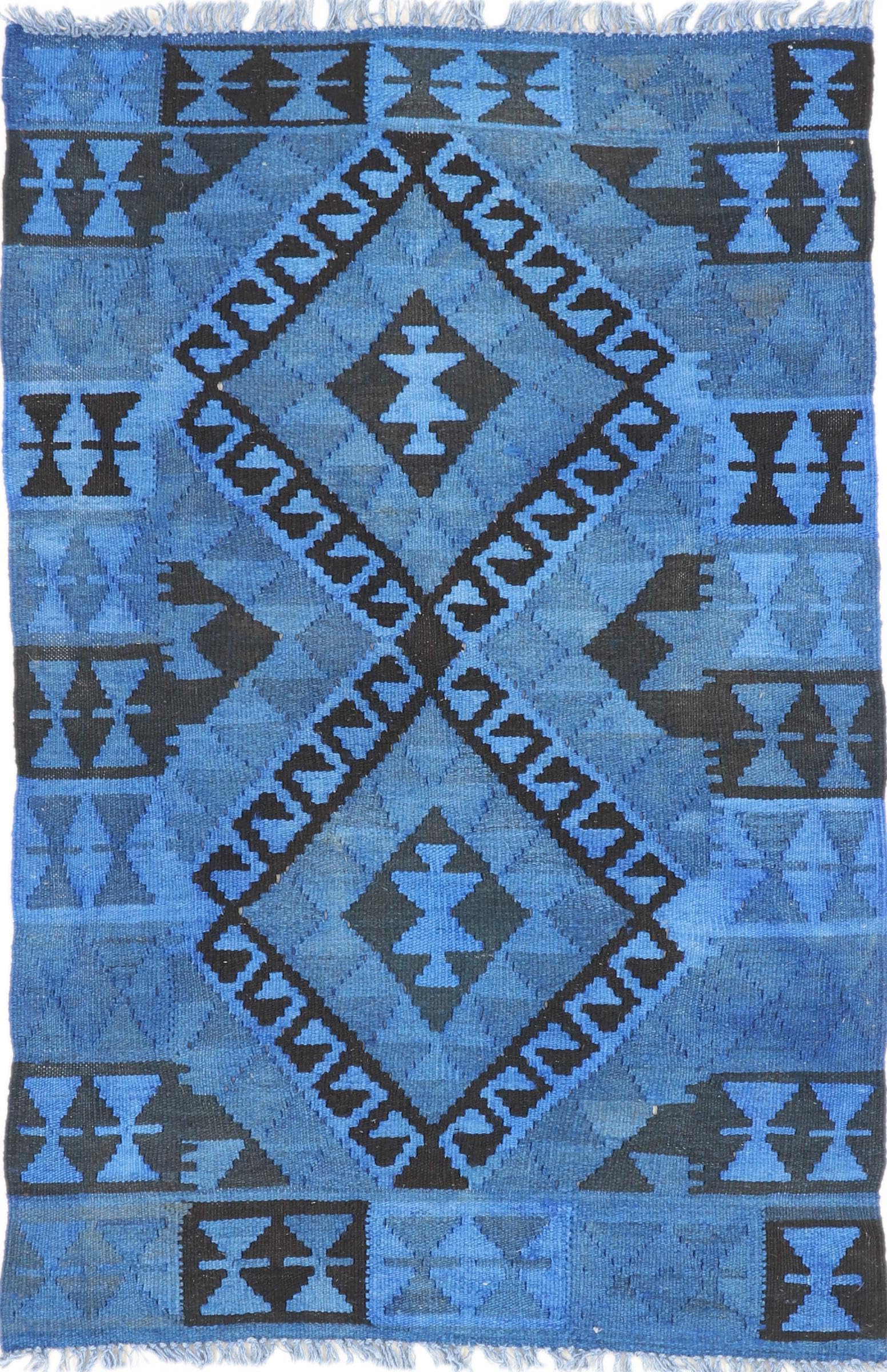 Tapis d'Orient Kilim Afghan tissé main en laine premium, pièce authentique 82x127 cm
