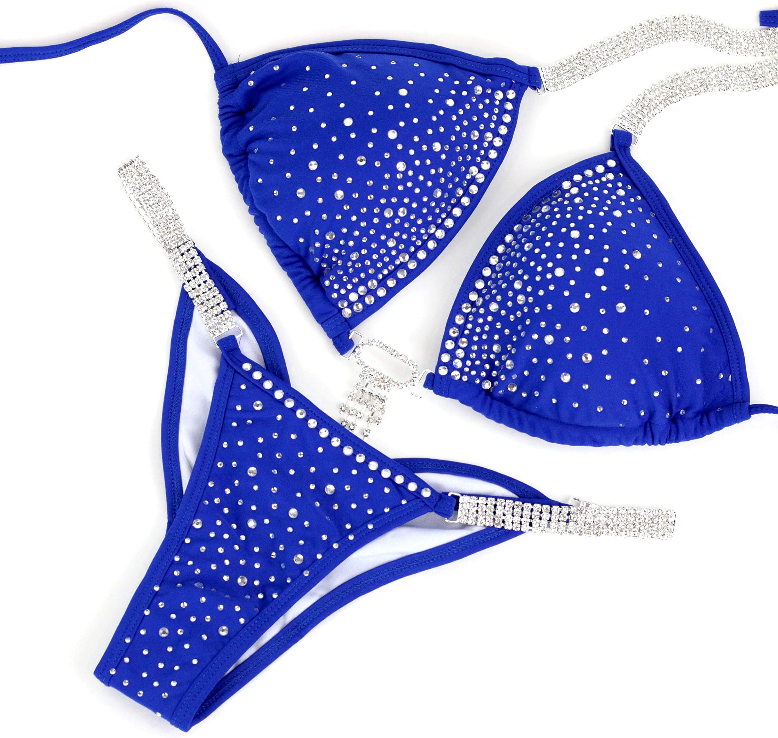 Competition Bikini Suit | NPC IFBB Posing Suit |Scrunch Bikini | Sapphire Blue