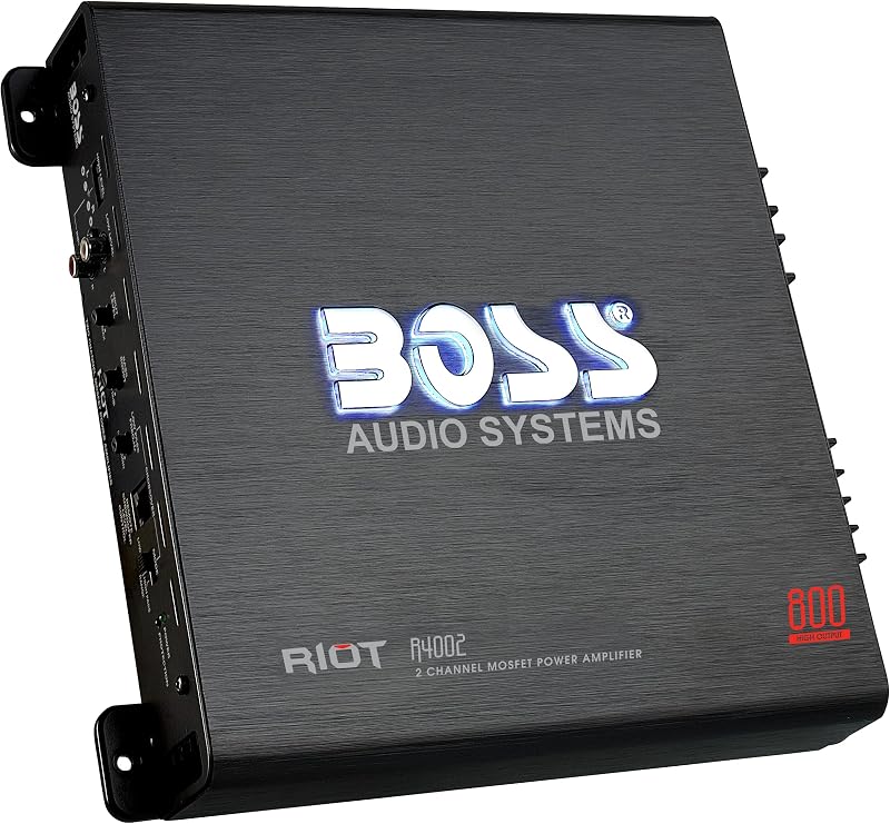 Amplificador para automóvil R4002, 800 vatios, 2 canales, 2/4 ohmios